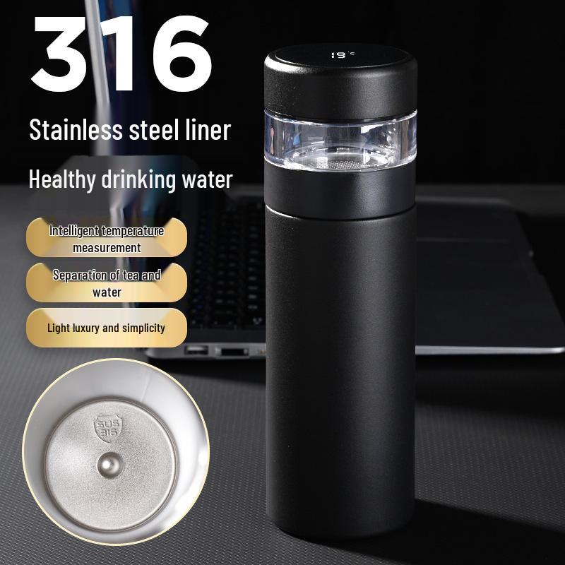 316 Stainless Steel Insulated Mug with Tea Filter, Portable for Car