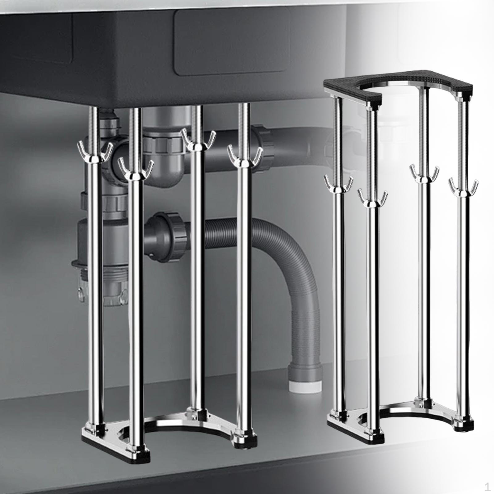 

Регулируемый кронштейн под раковину с противоскользящими элементами для установки в ванной комнате 56cm with 4 Rods