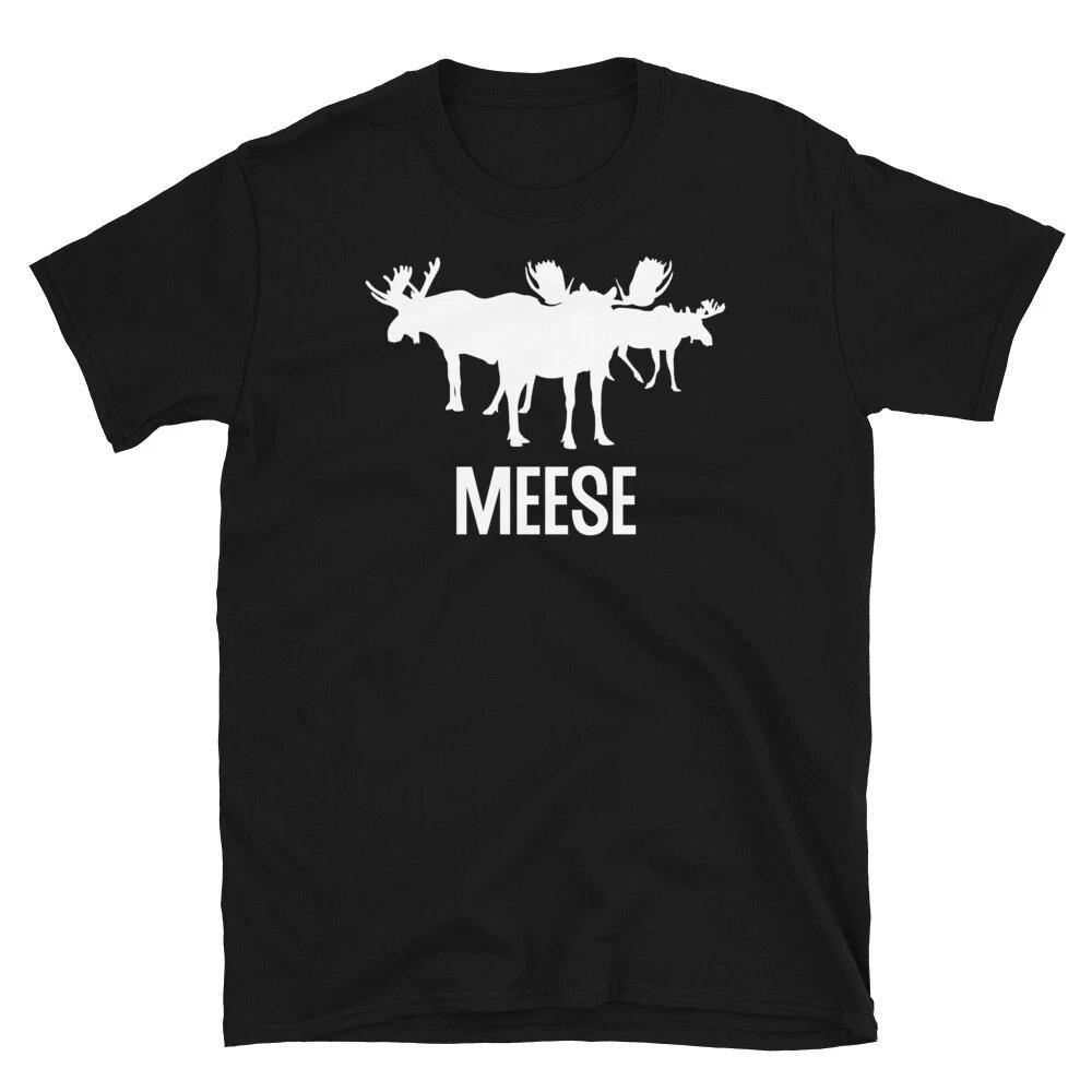 Moose Noun Plural Meese Humor Novelty Gift Short-Sleeve Unisex T-Shirt S