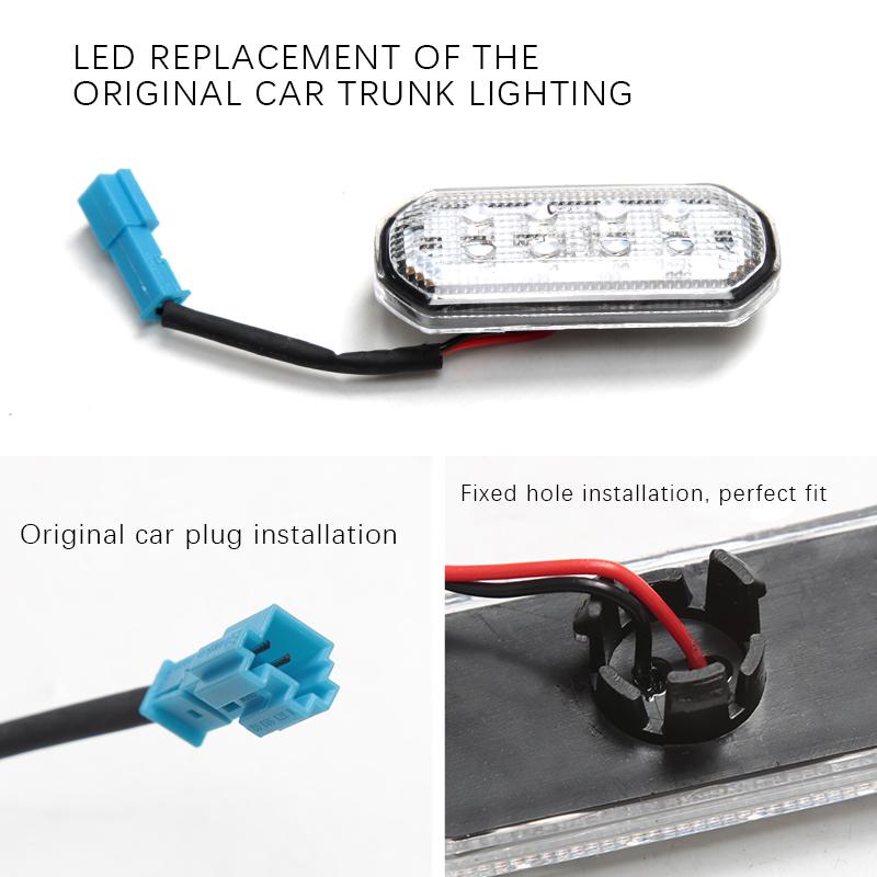 Futhope Replacement LED Trunk For Tesla Model Y 8LED Beads Ultra-Bright Easy-Plug Lighting Upgrade LEDs Light Bulbs Kit Car