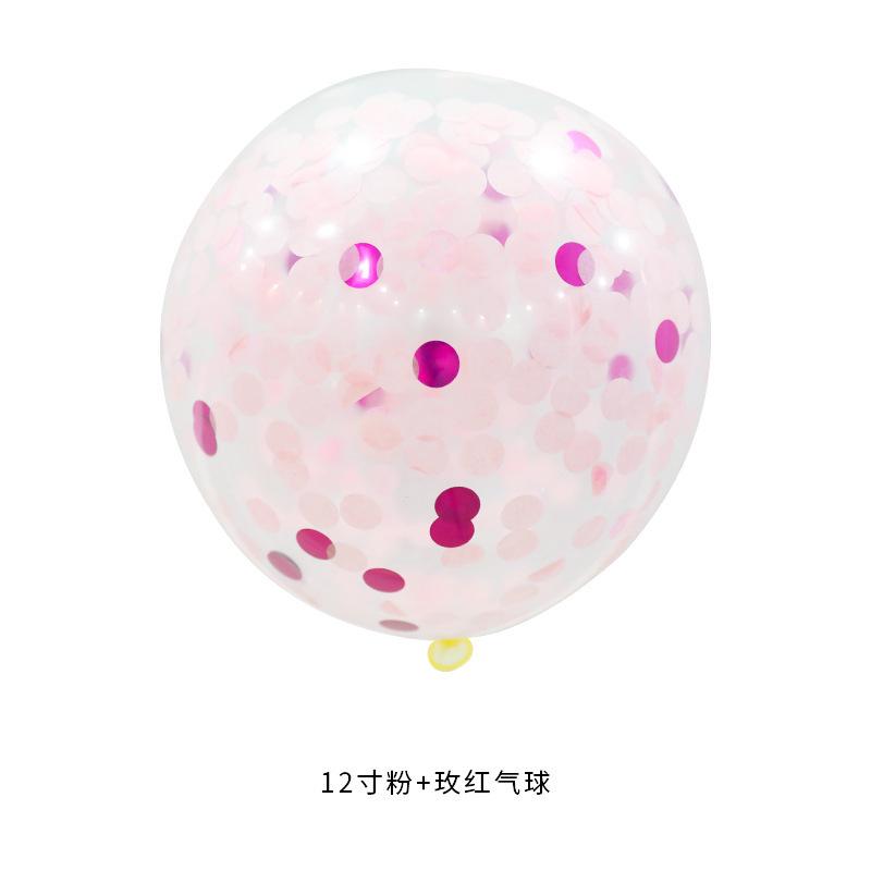 12 Inch Round Sequined Transparent Latex Balloon Birthday Wedding Opening Event Shopping Mall Decoration Party Decoration Supplies