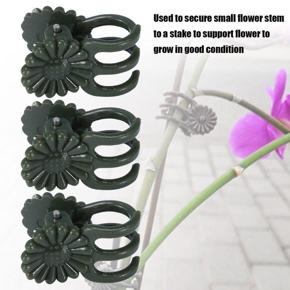50Pcs Reusable Plant Fix Clips Orchid Shaped Garden Plant Clips  Garden Rattan Planting Accessories