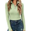 Damen Langarm Reißverschluss Gerippter Cardigan Pullover Farbiger Stricktop für Herbst Winter