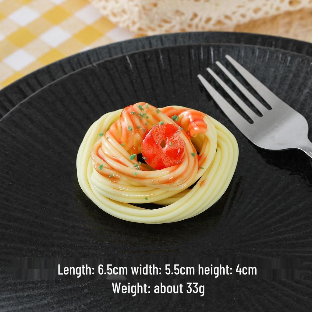 Spaghetti Shrimp Gravy Model for Western Food Display & Movie Props