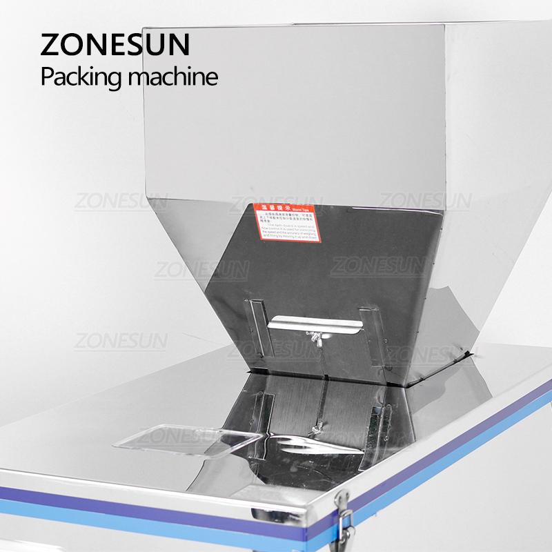 ZONESUN Semi-automatic Granule Packing Machine Powder Filler Tea Food Grain Filling Weighing Machine