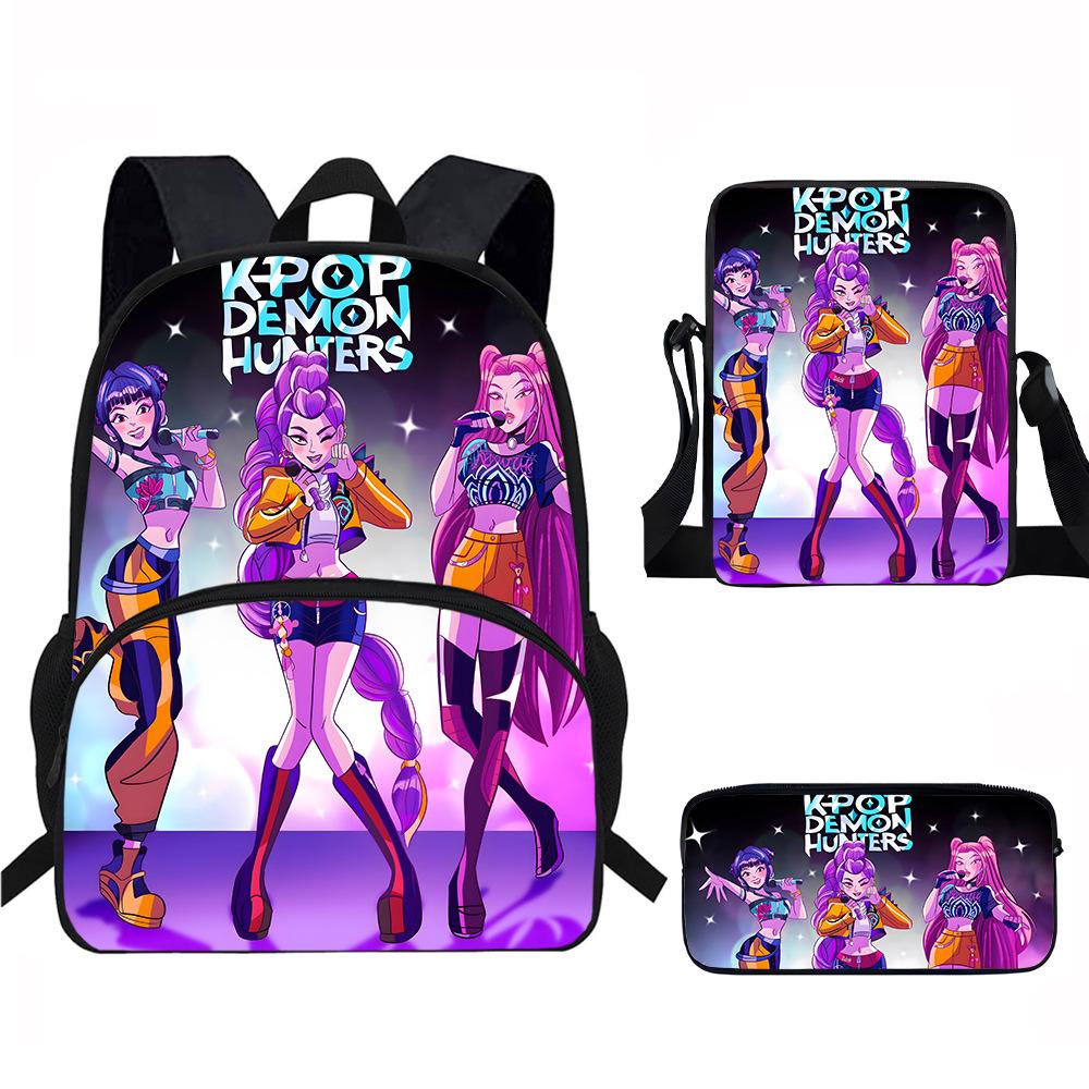 K-POP Lovci démonů Studentský batoh - 3 kusy