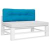 Pallet Cushion Light Blue 120 x 40 x 12 cm Fabric