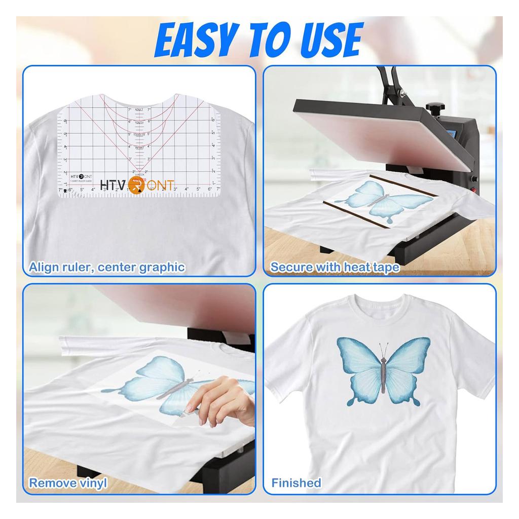 Tshirt Ruler Guide for Vinyl Alignment and Center Designs T Shirt Ruler Alignment Tool Placement for Heat Pressing