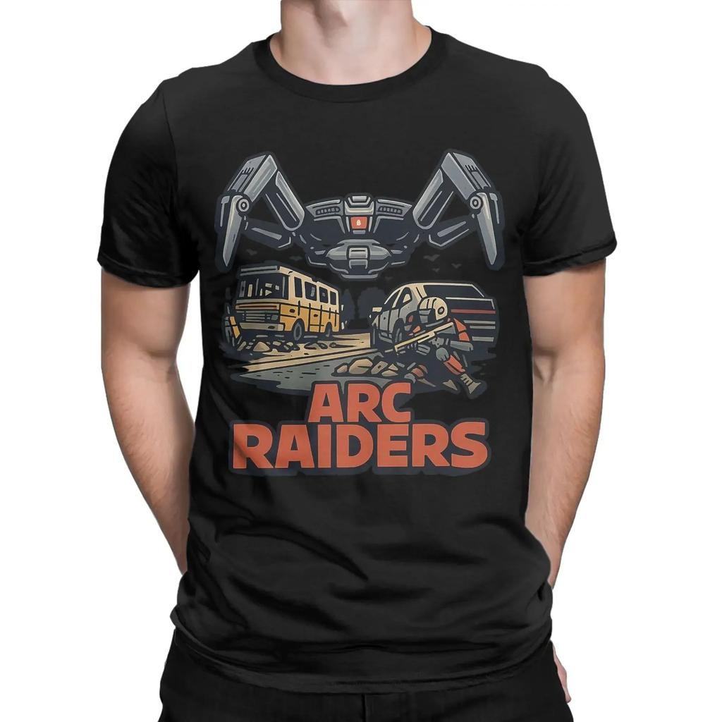Arc Raiders Nadrukowana Bawełniana Koszulka Męska Codzienna Luźny Krój Moda dla Par Streetwear harajuku koszulki z grafiką koszulka oversize