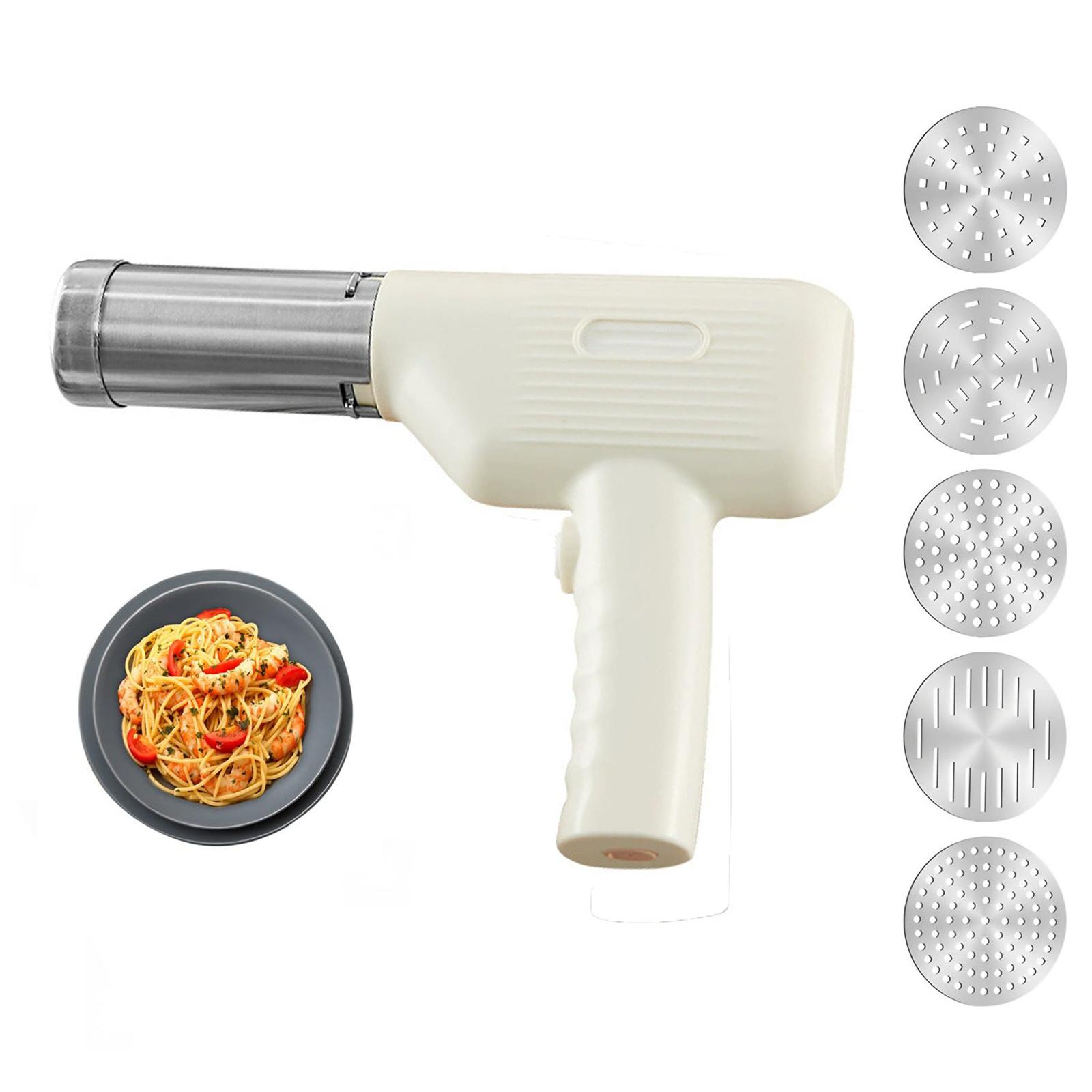 

Handheld Electric Pasta Maker, 5-in-1 Cordless Pasta Maker Machine, Portable Noodle Maker With Noodle Molds, Automatic Noodle Press Machine One Size