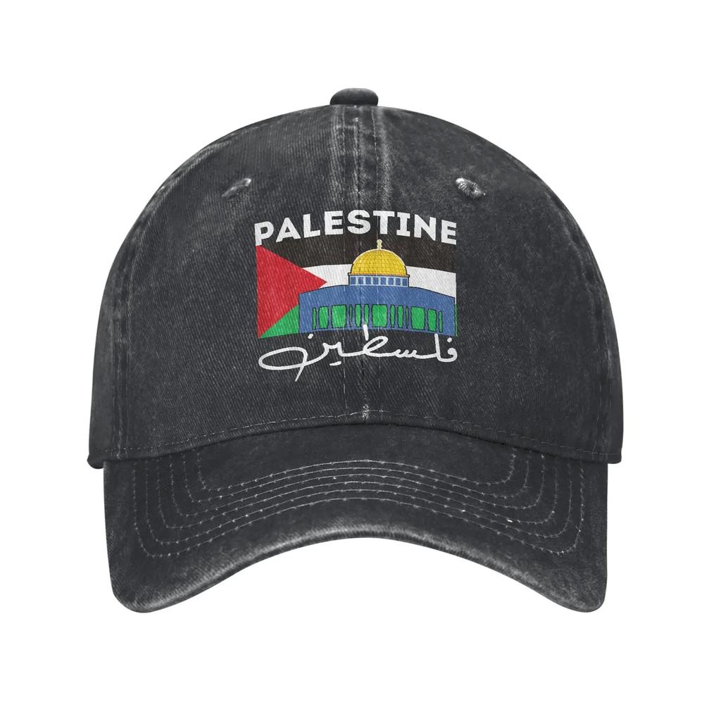 Flag Palestinian Arabic Calligraphy Sun Baseball Cap Female Male Design Trucker Hat Summer Sunscreen Baseball Caps