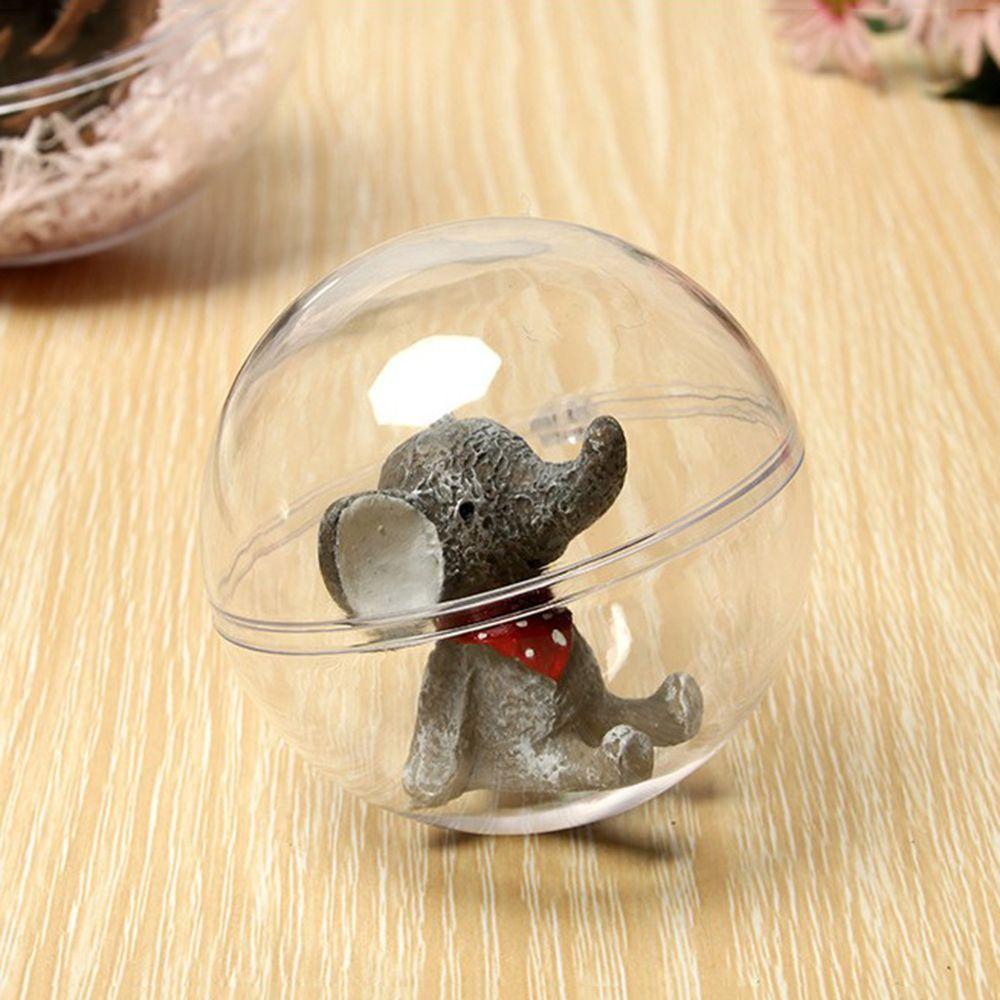 Hanging Ball Plastic Easy Open Bauble Clear Balls Christmas Pendant Party Supplies Dry Flower Ball