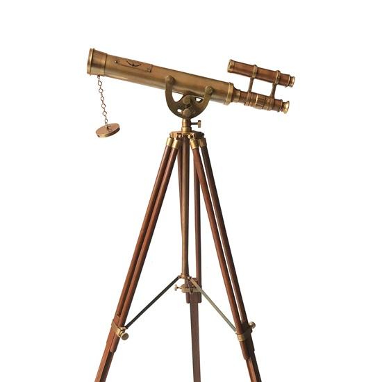 Victorian Marine Floor Standing Brass Telescope Navy Adjustable Home Décor