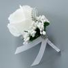 Handmade Corsage Flower With Clip Wedding Boutonniere Silk Flower For Wedding Prom Banquet Birthday