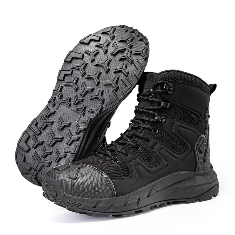 Tactical boots men's outdoor hiking mountaineering hunting expedition rescue shoes light sole middle help desert tooling boots men