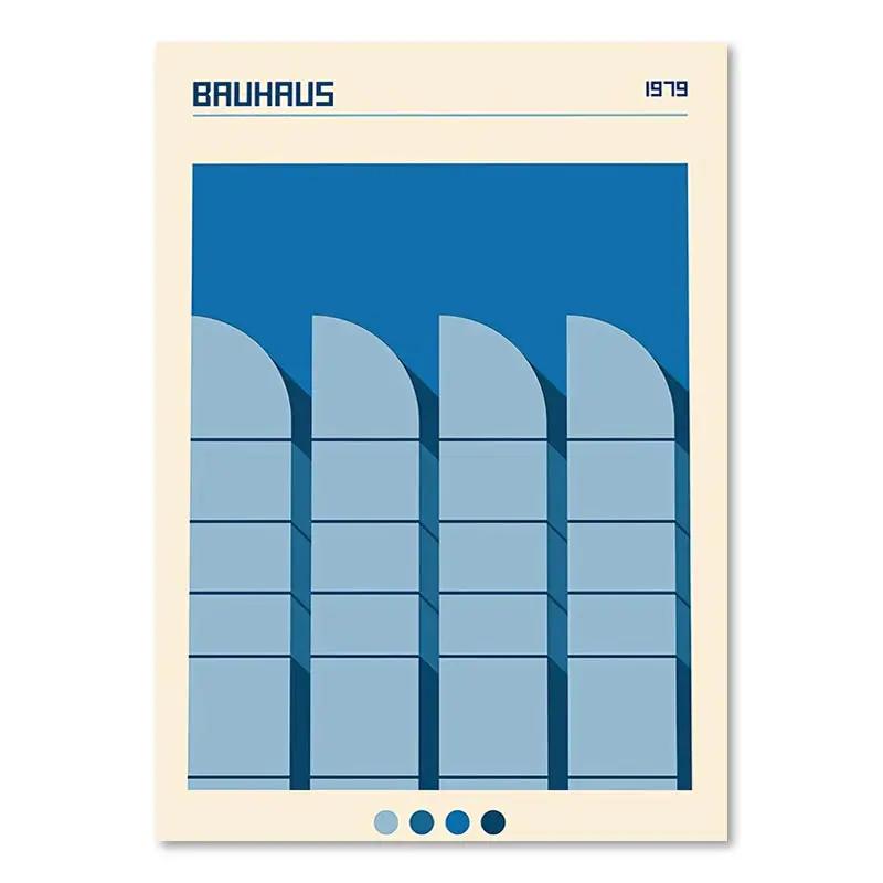 Bauhaus Illustration Lines Pattern Canvas Painting Modern Nordic Abstract Wall Art Posters and Prints Pictures Living Room Decor