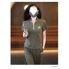 Fashionable Wide-leg Pants Sports Suit for Women, Summer Style, Age-reducing Short-sleeved Style, Casual Two-piece Set