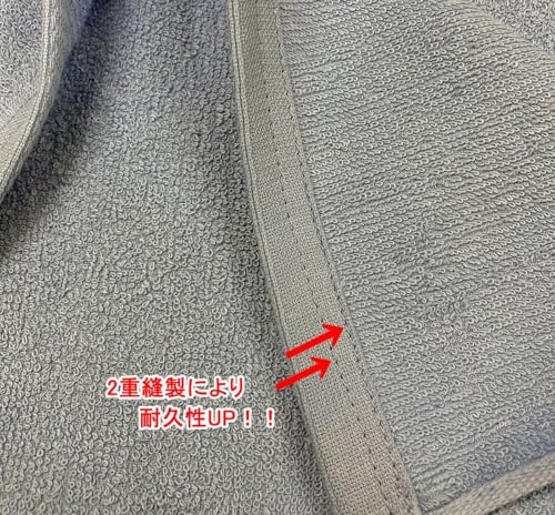 Senshu Towel Face Towels, 12-Piece Set, White, 250 Momme, 35x89cm, Made In Japan, Commercial Use, Color-Resistant, Sulfur-Dyed, Double-Hemmed