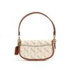 Coach Harley 23 Classic Logo Saddle Bag Women Shoulder Bag Chalk Polished-Amber CR511-B4TXF