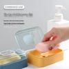 Portable Transparent Soap Box with Draining Lid for Bathroom, Dormitory, or Shower