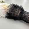 Girls Lace Cuffs Gothic Gloves Steampunk Wrist Cuff Cosplay Accessory for Womens Wedding Party Dress