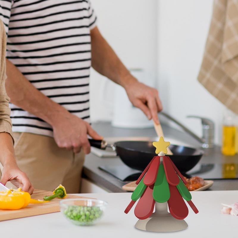 Multifunctional Silicone Mat Insulation Mat Christmas Tree Insulation Mat with Suction Cup Kitchen Cooking Gadgets