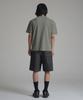 Noming Denim One-Pleat Pocket Wide Bermuda Shorts - Black