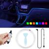 22 Modes 20 Colors 1-5M Car USB RGB LED Light Strip Interior Ambient Light Hand Control Invisible Fiber Optic Atmosphere Lamp