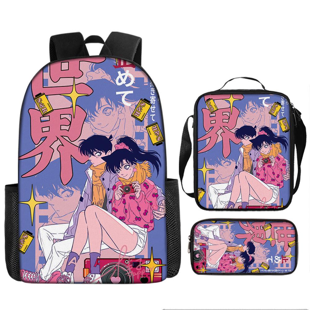 

Аниме Рюкзак Школьный Детектив Конан Рюкзак для Ученика Средней Школы Мужской и Женский Большой Вместимости Двумерный Монстр Вор Кидд Периферия Pencil Case