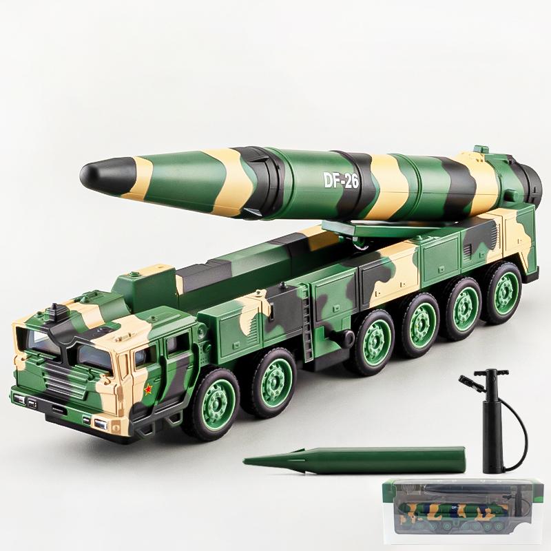 1:50 Dongfeng Missile Carrier Julang Missile Launcher Alloy Metal Diecast Model Car Home Trendy Toys Ornaments Holiday Gifts Boy
