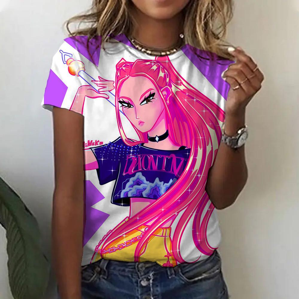 

Графічні футболки в стилі аніме, смішні K-Pop, Мисливці на демонів, 3D-принт, Літня мода, Топи з круглим вирізом та коротким рукавом XS