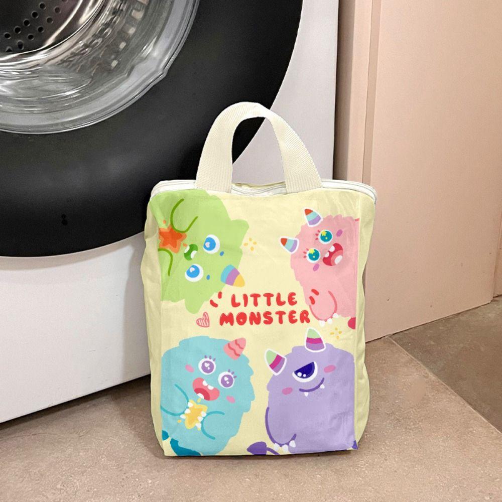 4Pcs Auto-lock Zipper Mesh Laundry Bags Set Cute Travel Clothes Organizer Lingerie Wash Bags  Blouse