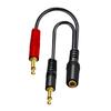 3.5mm Y Splitter Cable Female to Two Male Sound Cable for Headphones and Microphones