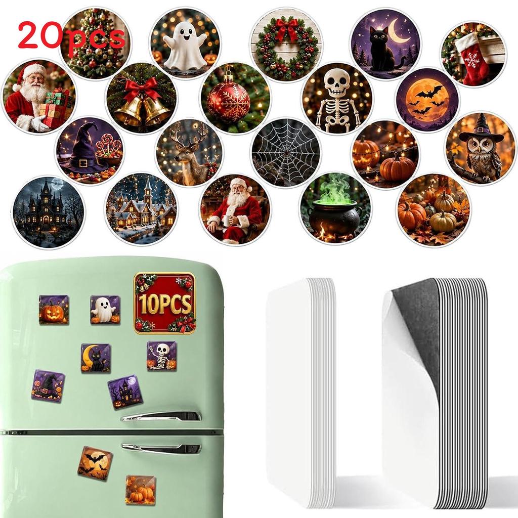 Christmas Theme Acrylic Refrigerator Magnet Set With 3d Halloween Design For Home Decor