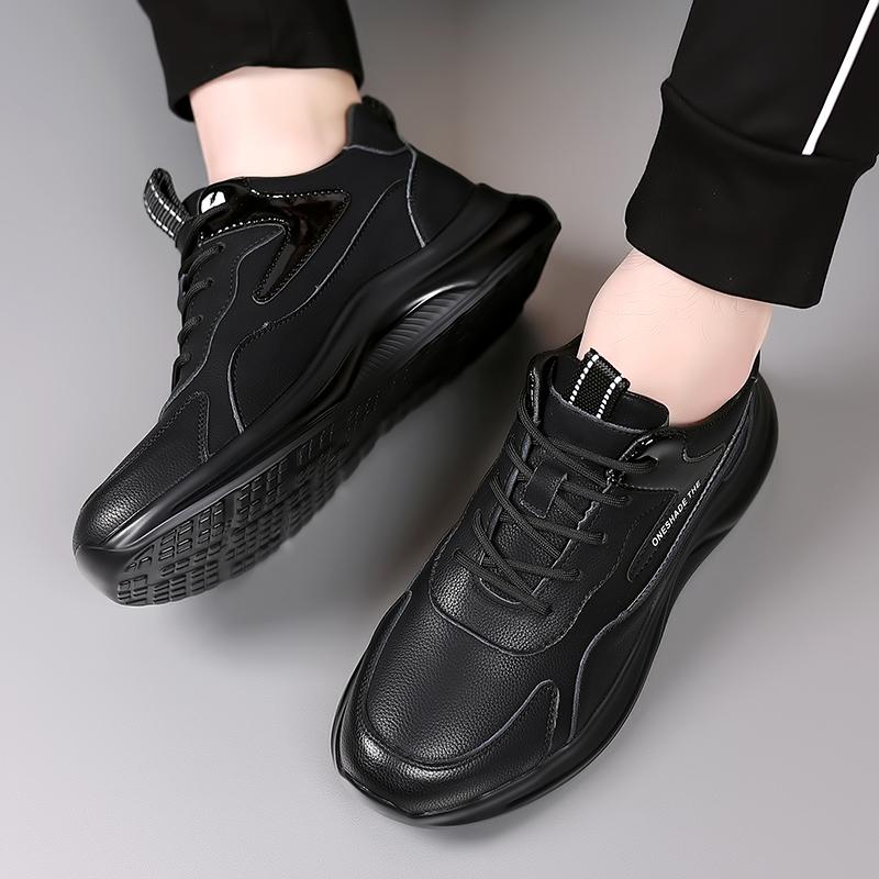 Fashion Shoes Men Genuine Leather Casual Shoes Brand Fashion Sneakers Men Black Designer Shoes Soft Men Sneakers Mocasine Hombre