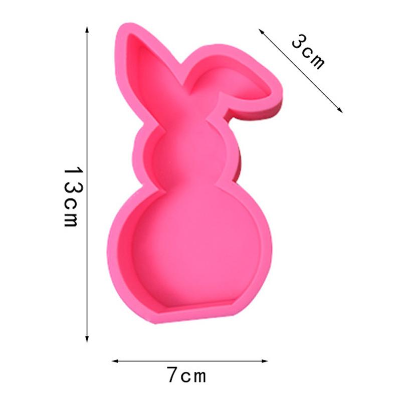 Cute Rabbit Silicone Mold 3D Animal Candle Scented Making Epoxy Mould DIY Handmade Easter Gift Baking Tools Home Decor