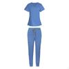 Nurse Work Clothes Nursing Uniform V Neck Top Scrubs Sweatpants