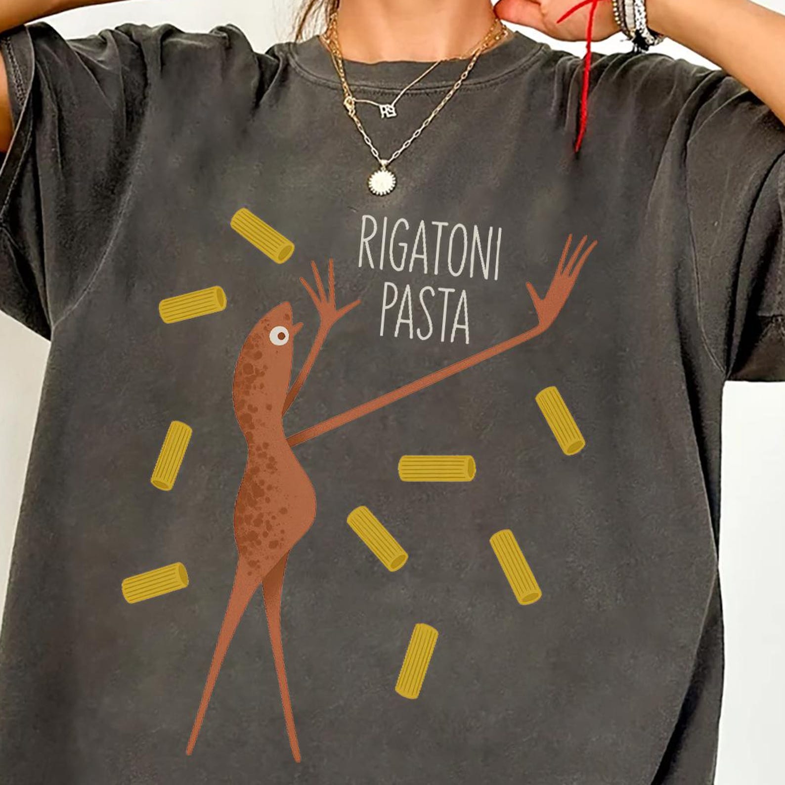Comfort Colors Rigatoni Pasta Shirt - Foodie Humor Tee XL