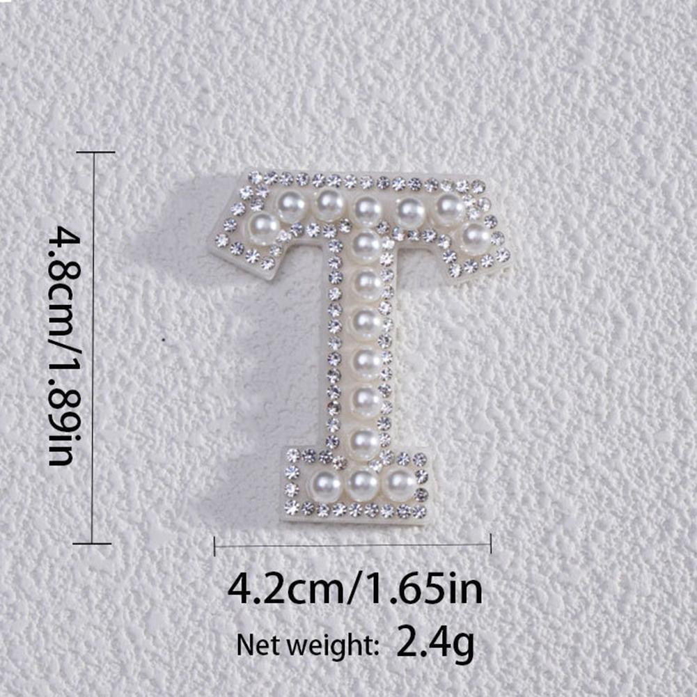 Pearl Letters Clothes Letter Alphabet Embroidery Sparkle