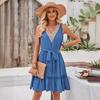 Solid Color Casual Loose Short Dresses for Women Fashion Summer Women's A-Line Midi Dress Elegant Vintage Female Dresses