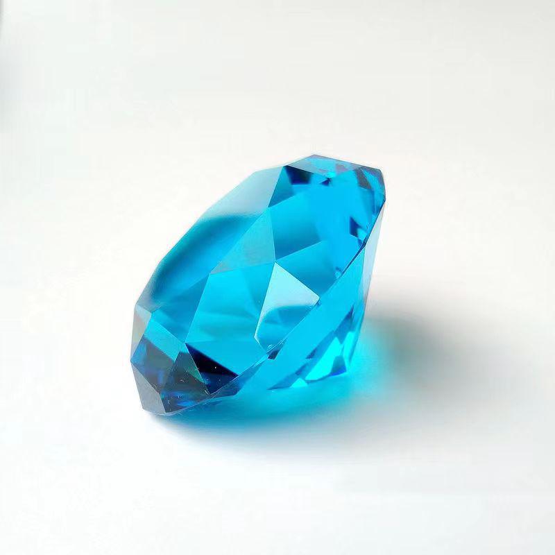 

Белые хрустальные бриллиантовые стеклянные украшения для домашнего декора и свадебных подарков 100mm озеро синий