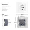 1Pcs Dual USB Fast Charge Panel Wall Switch Wall Power Socket Switch  for EU Standard Wall Mount DIY