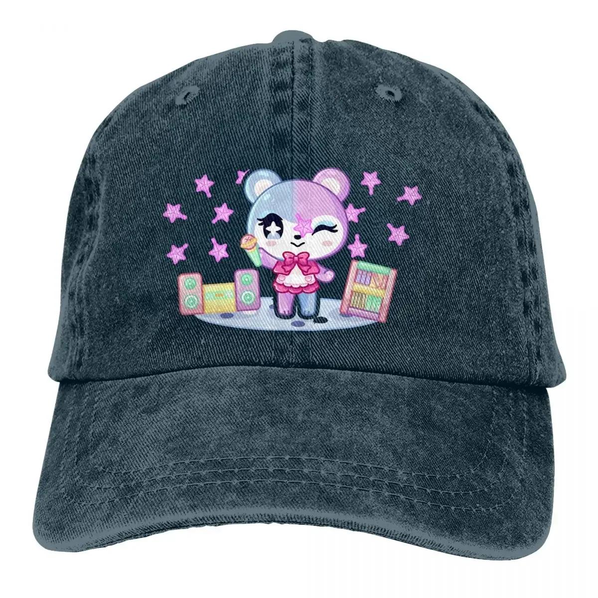 

Pure Color Cowboy Hats Bear Girl Women s Hat Sun Visor Baseball Caps Timmy Game Peaked Trucker Dad Hat Adjustable коричневый