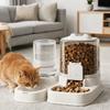 Spill Proof Automatic Pet Feeder Transparent Pet Food Storage Dispenser  Daily Feeding