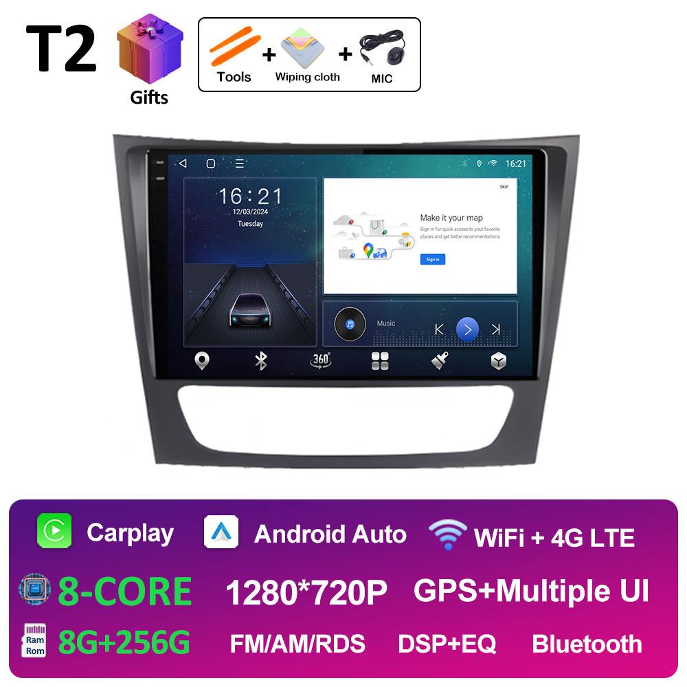 For Mercedes Benz E-class W211 2002 2003 2004 - 2008 GPS Navigation Wireless Carplay DSP Stereo Autoradio QLED IPS Screen WIFI