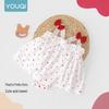 Baby Girl Bowknot Polka Dot Suspender Romper