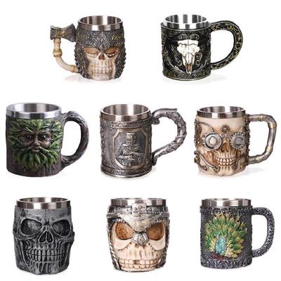 Stainless Steel Coffee Mug Creative Resin Mug for Friends Personal Birthday