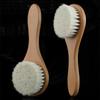 Baby Hair Brush Round Wooden Brush Newborn Scalp Massage Brush Infant Hair Grooming Brush Natural Soft Bristle Brush