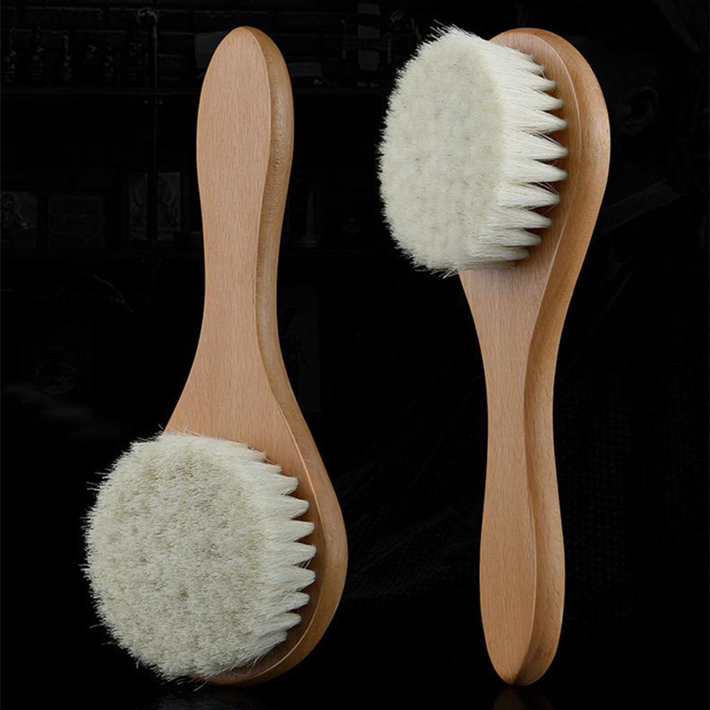 Baby Hair Brush Round Wooden Brush Newborn Scalp Massage Brush Infant Hair Grooming Brush Natural Soft Bristle Brush