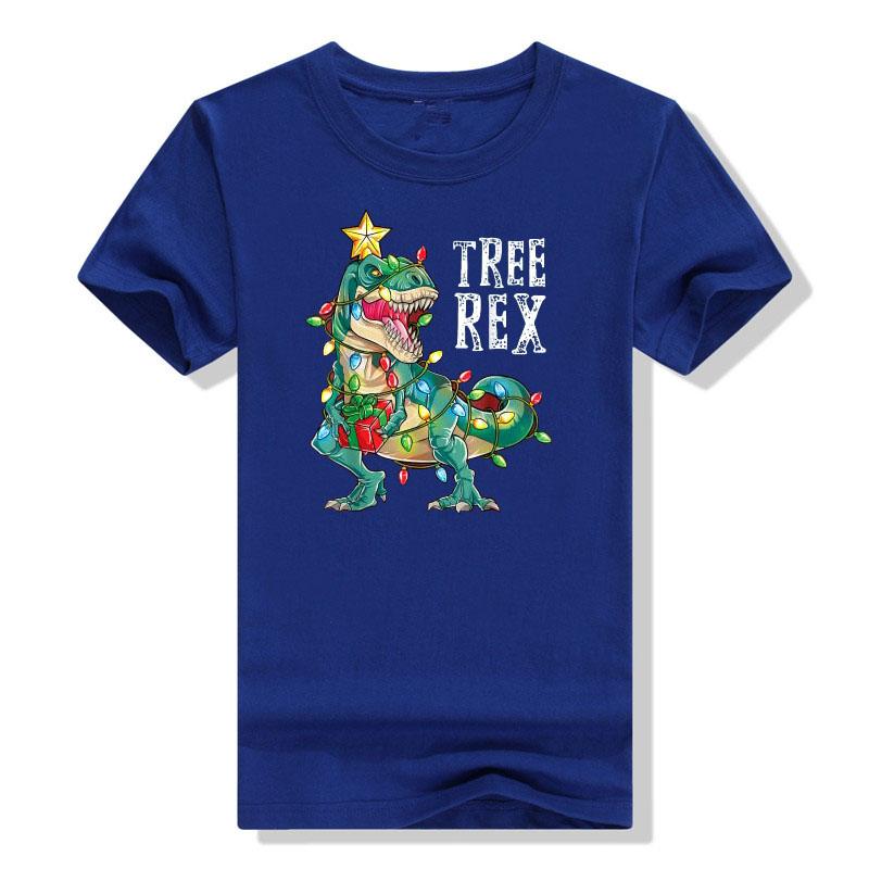 Christmas Dinosaur Tree Rex Pajamas Unisex Boys Xmas Lights TShirt Gift Cute Dino Wear Xmas Lights Graphic Tee Top Family Matching